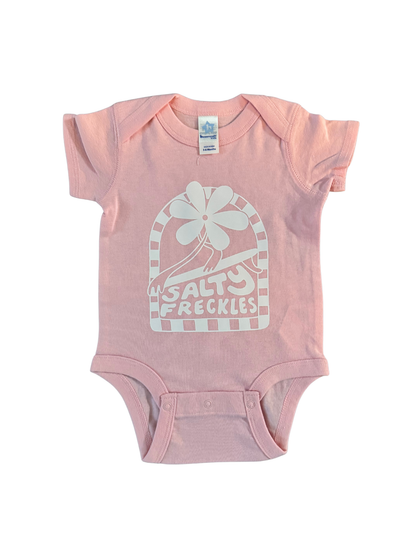 Checkered Funky Flora - Onesie