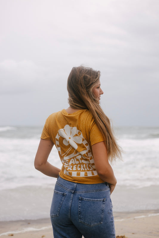 Checkered Funky Flora - Midi Tee