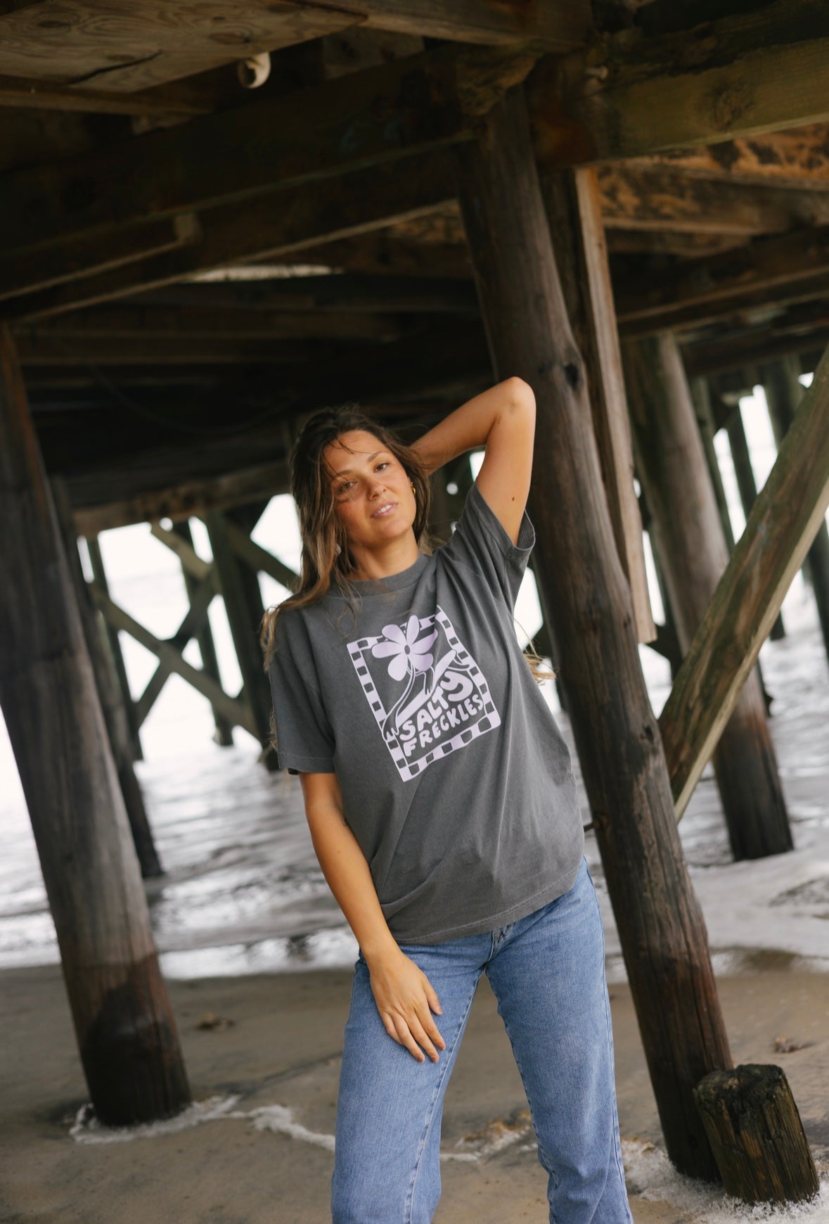 Checkered Salty Freckles - Oversized Tee