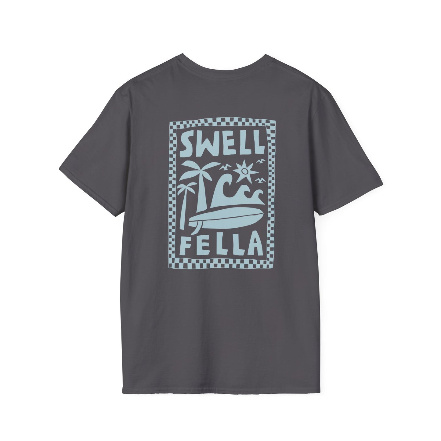 Swell Fella Checker Break Tee in Blue