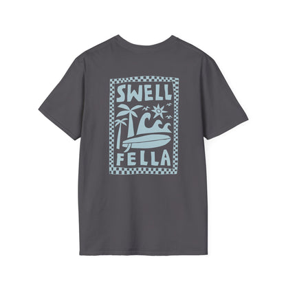 Swell Fella Checker Break Tee in Blue