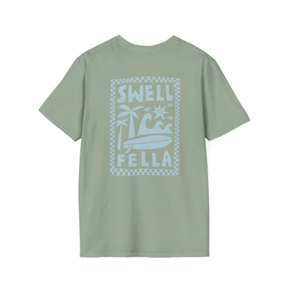 Swell Fella Checker Break Tee in Blue