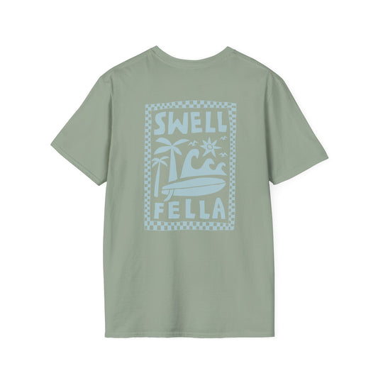Swell Fella Checker Break Tee in Blue