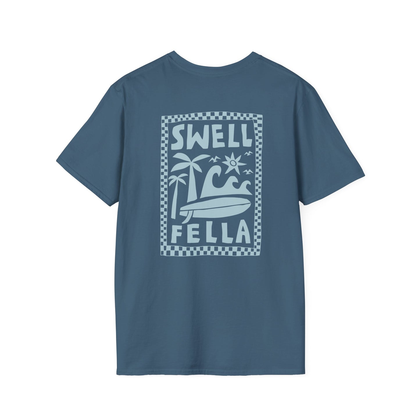 Swell Fella Checker Break Tee in Blue