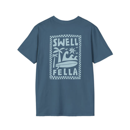Swell Fella Checker Break Tee in Blue