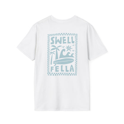 Swell Fella Checker Break Tee in Blue