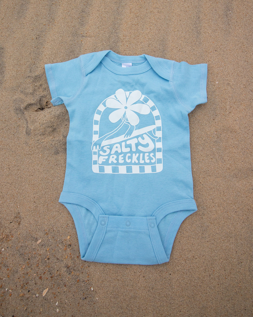 Checkered Funky Flora - Onesie