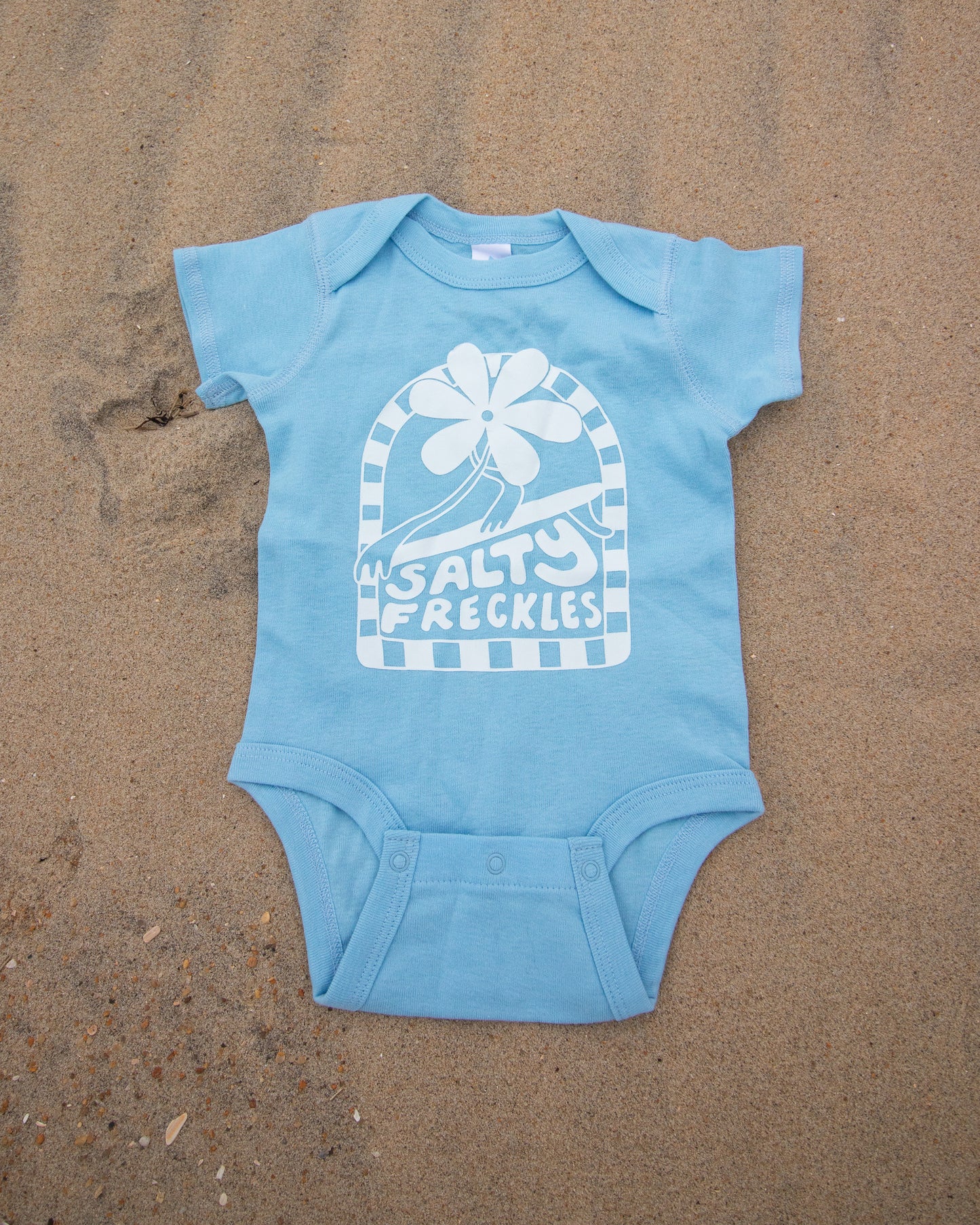 Checkered Funky Flora - Onesie