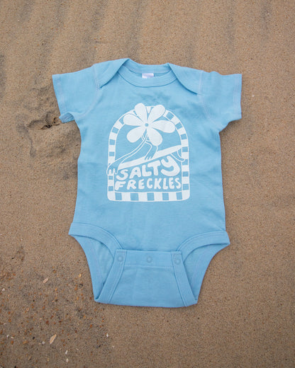 Checkered Funky Flora - Onesie