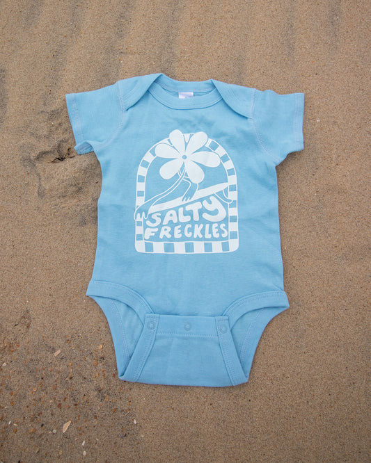 Checkered Funky Flora - Onesie